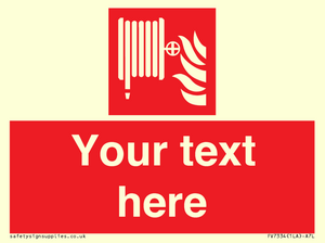 Custom Fire hose reel Sign